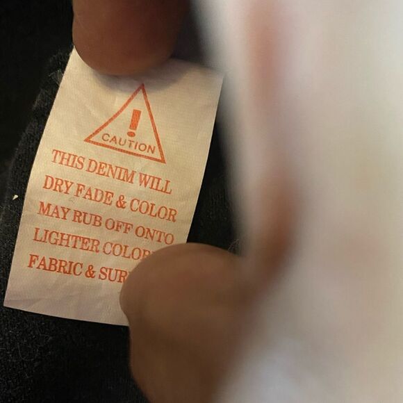 Black/grey  denim jacket with removable faux fur collar sz M - Picture 13 of 16